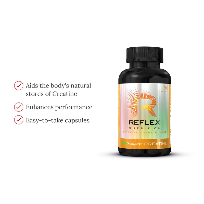 Reflex Nutrition Creapure Creatine Capsules Supplement (90 Caps) - BeesActive Australia