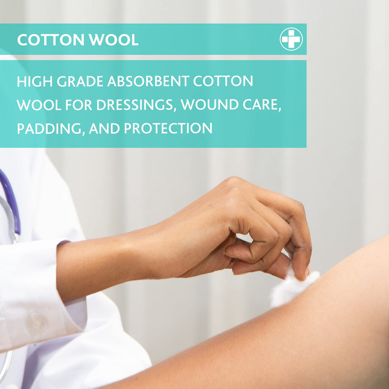 RELIANCE MEDICAL Cotton Wool BP 500g Highest Grade Absorbent Cotton Bp For Dressings And Wound Care - BeesActive Australia