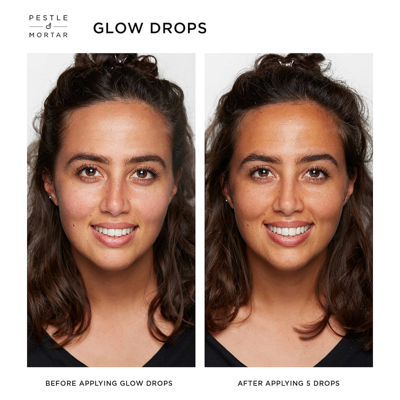 Pestle & Mortar Glow Drops Fake Tan- Self Tan Drops with Hyaluronic Acid, Customisable Face Tan, Non Comedogenic, Cruelty Free & Vegan 30ml - BeesActive Australia
