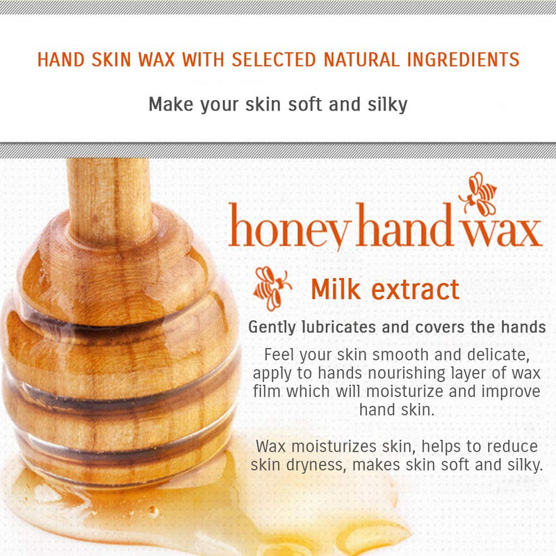 BIOAQUA Natural Honey & Milk Gentle Hand Wax Soft Peel Off Mask Silky Skin Natural Extracts Moisturizing Hydrating Nourish 170g - BeesActive Australia