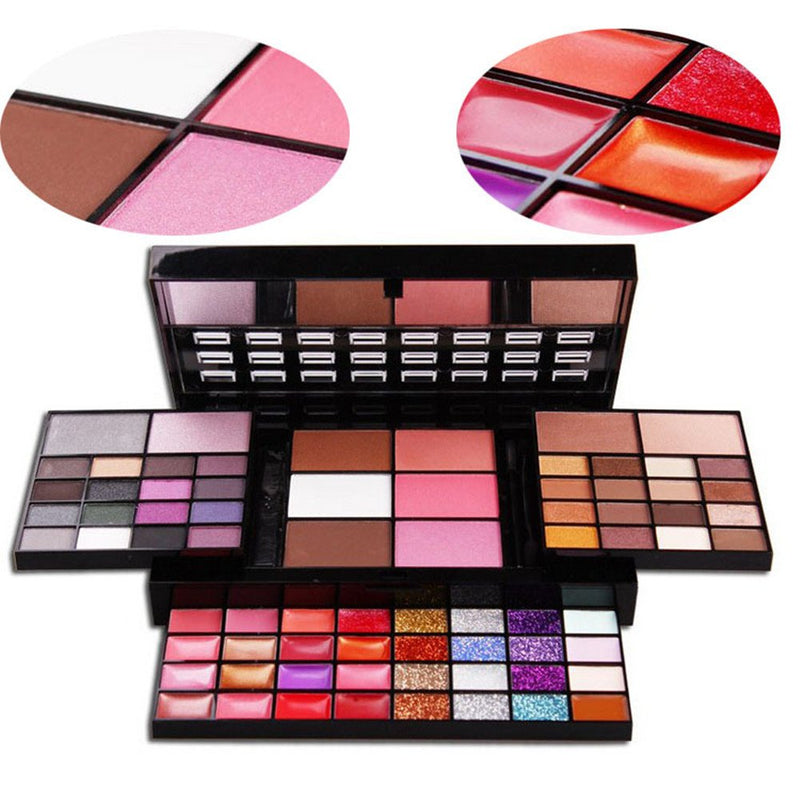 PhantomSky 74 Color Eyeshadow Palette Makeup Cosmetic Contouring Combination with Powder/Blusher/Lipgloss/Concealer - Perfect for Professional and Daily Use - BeesActive Australia