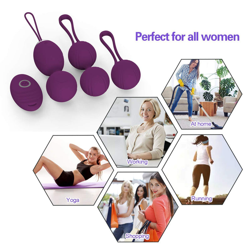 Kegel Exercise Weights - Kegel Balls Beginners & Tightening- Doctor Recommended for Bladder Control & Pelvic Floor Exercises(Purple) - BeesActive Australia