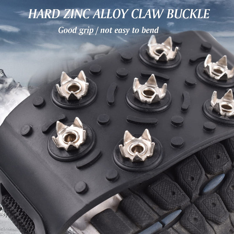 Crampons for Hiking and Anti-Skid, Traction Ice Cleats Grippers 7 Point Cleats for Walking Climbing Fishing Jogging Mountaineering - BeesActive Australia