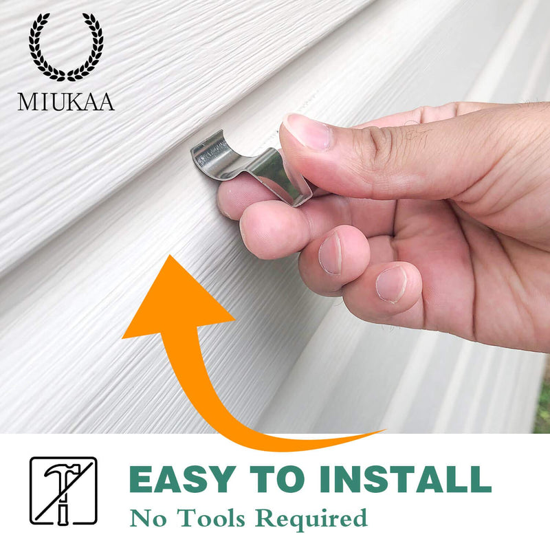 Vinyl Siding Hooks Hanger (12 Pack), Heavy Duty Stainless Steel No-Hole Needed Siding Clips for Hanging 12 - BeesActive Australia