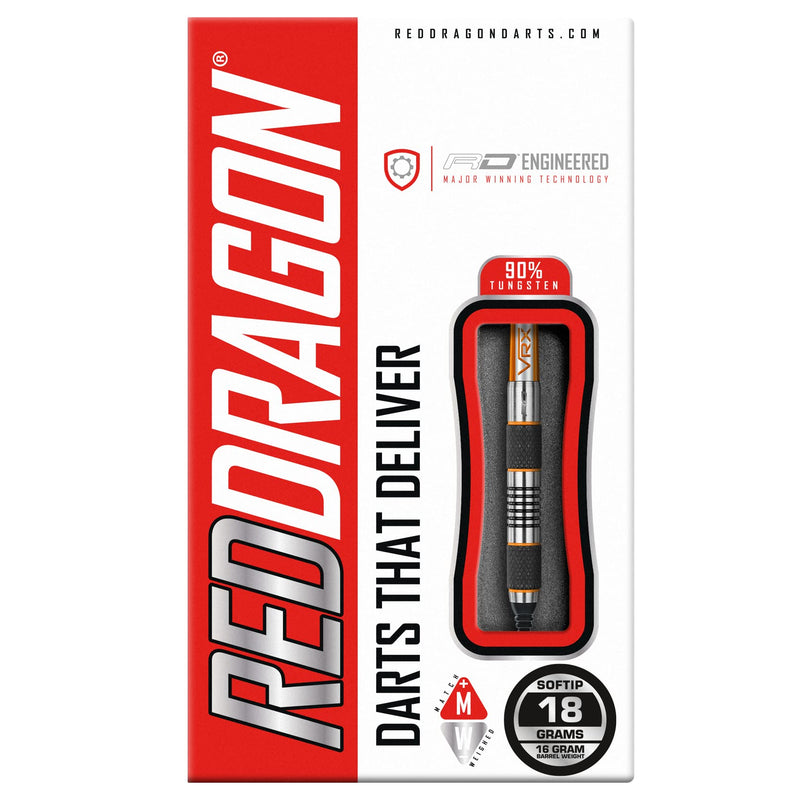 RED DRAGON Amberjack Soft Tip: 18g - Tungsten Steel Soft Tip Darts Set with Flights and Stems Amberjack 1 - BeesActive Australia