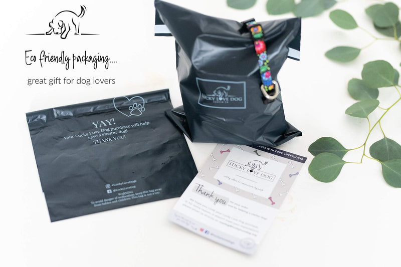 Lucky Love Dog Collar Combo Set | Matching Collar & Leash | Convenient & Reliable Small to Large Hippie Collar - BeesActive Australia