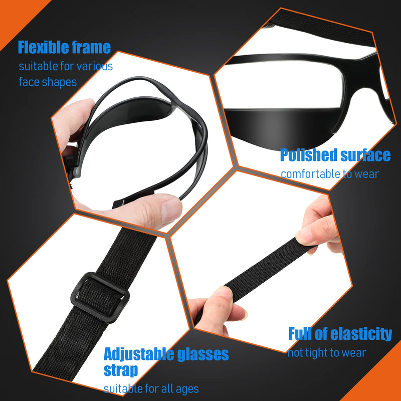 3 Pack Sports Dribble Specs Basketball Black Goggles Dribbling Aids Adjustable Dribbling Glasses Basketball Training Equipment for Youth Kids Teenagers Adult Player - BeesActive Australia