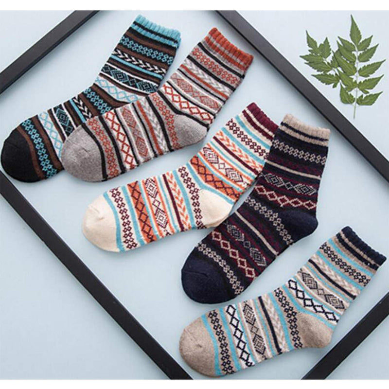 Zando Womens Wool Socks Winter Athletic Socks Crew Sock Warm Hiking Merino Wool Socks Soft Thick Mid Calf One Size Diamond - BeesActive Australia