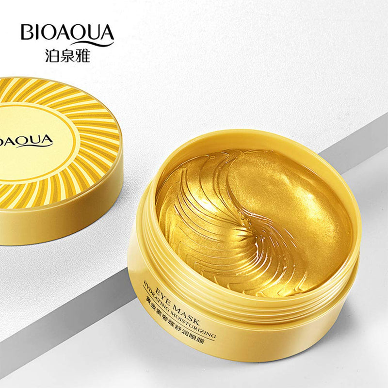 BIOAQUA 30 Pairs Eye Mask Moisturizing Hydrating Anti-Wrinkle Anti-Aging Remove Dark Circles Smooth Nourishing Refreshing (GOLD) GOLD - BeesActive Australia