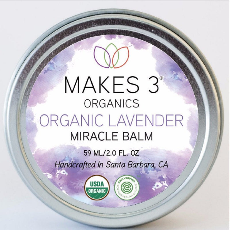 Makes 3 Organics Organic Miracle Body Balm, Lavender, 2 Fluid Ounce Lavender Miracle Balm - BeesActive Australia