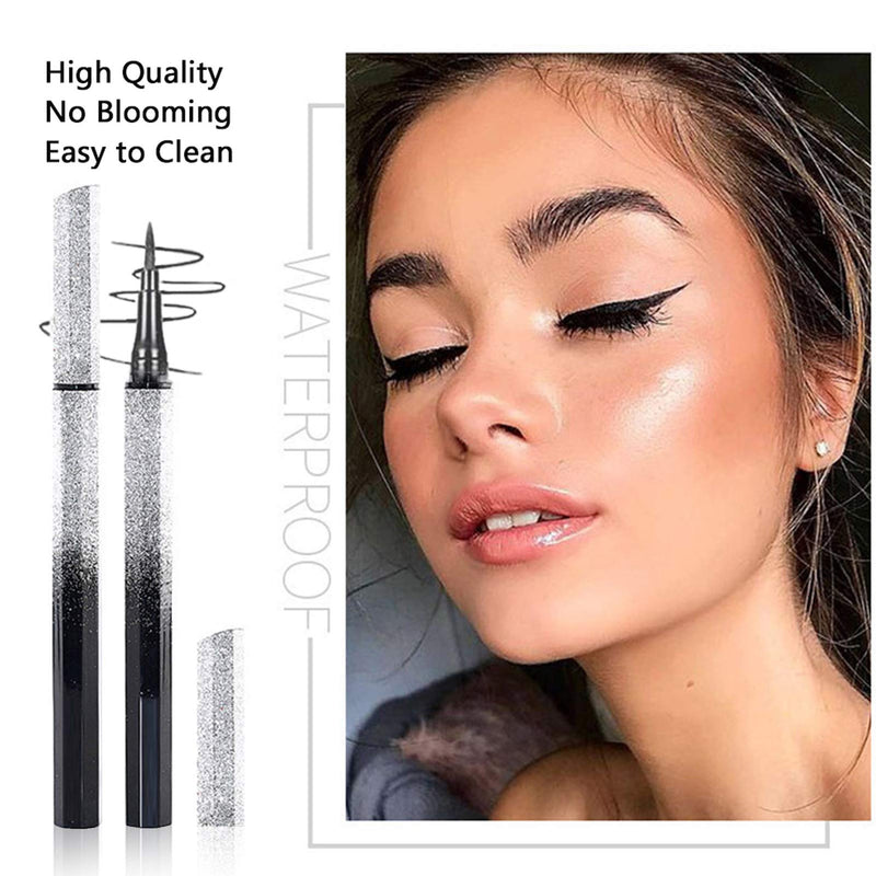 Eyeliner Starry sky Eyeliner, Long Lasting Waterproof and Smudgeproof(Black) (black-2pc) black-2pc - BeesActive Australia