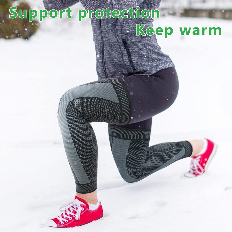Knee Brace | Full Leg Sleeve | Knee Braces for Knee Pain Women & Men | Knee Compression Sleeves | Knee Support Knee Pads for Meniscus Tear, ACL, Arthritis, Joint Pain Relief,Sport (Pair) Black X-Large - BeesActive Australia