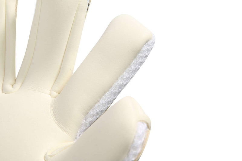 Kelme Soccer Goalkeeper Gloves  Indoor and Outdoor - Training, Match and Professional Goalie Gloves for Adults and Kids with Finger Protection White/Red Size 8 (Youth-Teen) - BeesActive Australia