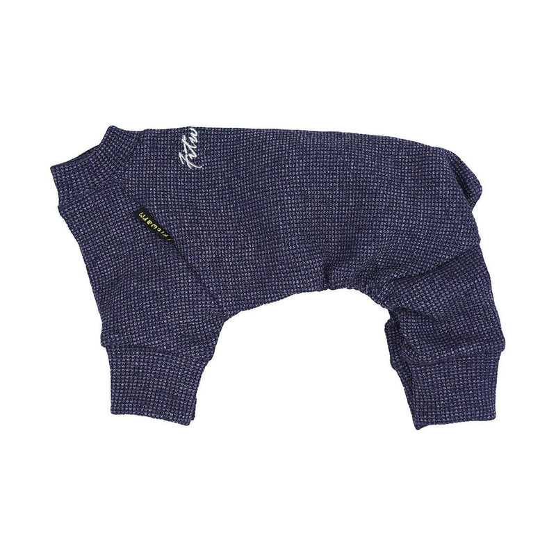 Fitwarm Basics 100% Cotton Lightweight Waffle Knit V-Neck Pet Clothes Dog Jumpsuits Pajamas Onesies Cat Outfits Medium Blue - BeesActive Australia