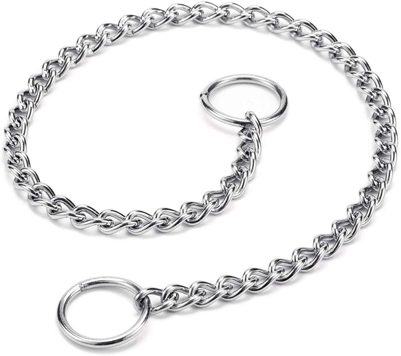 YUANKEXIANG Dog Choke Collar, Slip P Chain, Choke Chain Collars for Small Medium Large Dogs, Training Obedience Control Chain Dog Collars Adjustable Stainless Steel Chew Proof 20 Inch, 2.5mm (Pack of 1) - BeesActive Australia