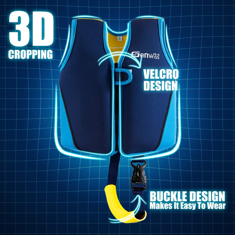 Genwiss Baby Girl Swim Vest Toddler Swim Vest for Age 18 Months - 2 Years Baby Toddler Fit 20-28 lbs Blue Large(5-7 years/38-55 lbs) - BeesActive Australia