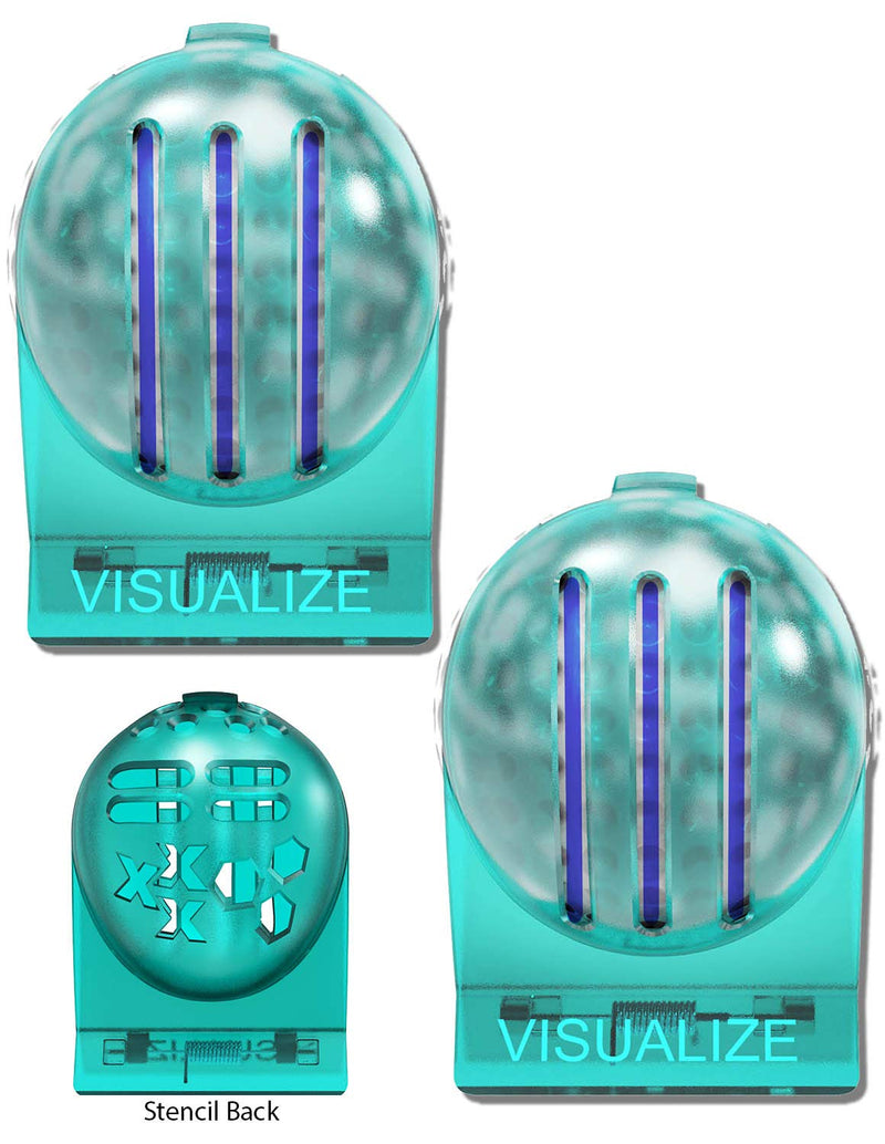 VISUALIZE TRI-LINE Golf Alignment Kit - (2-Pack) Unique 3 Line Golf Ball Marker - Golf Accessories That Make Perfect Golf Gifts for Men or Women! Triple Your Confidence on The Putting Greens! Teal - BeesActive Australia