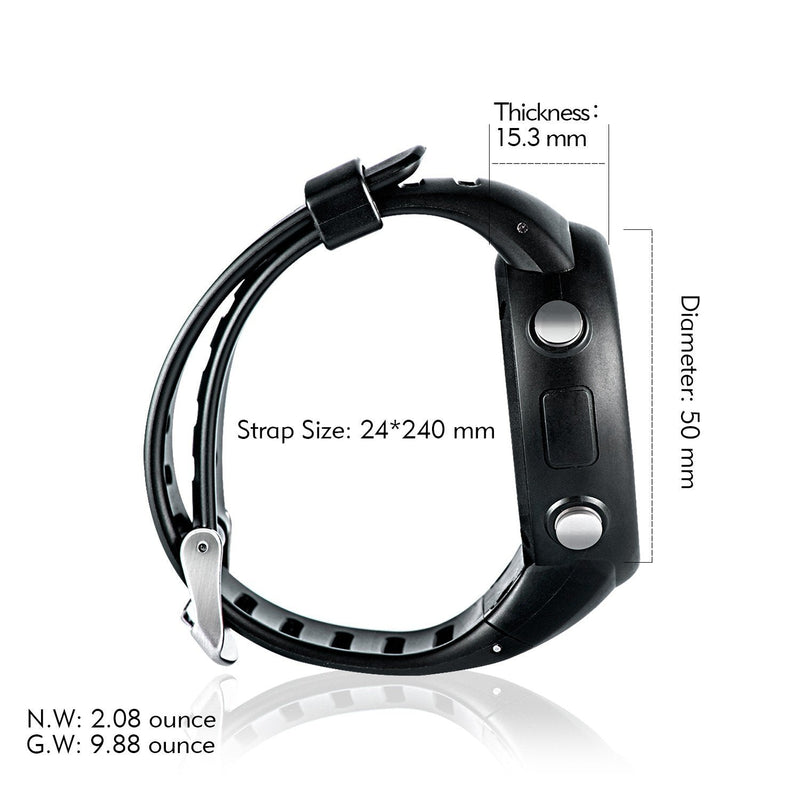 EZON GPS Running Watch with Speed Distance Pace Alarm and Calorie Counter and Stopwatch for Men T031B01 Black - BeesActive Australia
