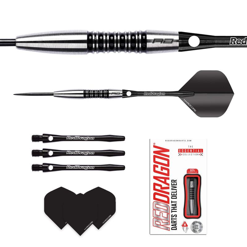 [AUSTRALIA] - Red Dragon Fusion 22g, 24g or 26g Tungsten Darts Set with Flights and Stems 22.0 Grams 