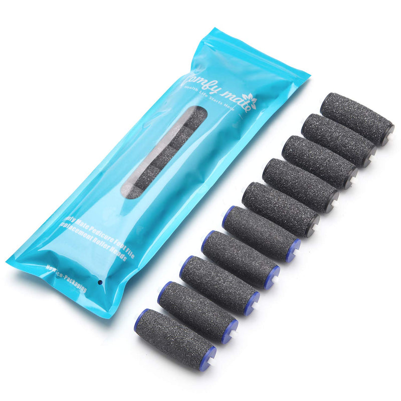 IMPROVED 5 Extra Coarse & 5 Regular Coarse Replacement Refill Roller for Amope Pedi Refills Electronic Perfect Foot File 5 Black Extra & 5 Blue Regular Coarse - BeesActive Australia