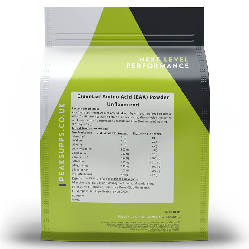 Essential Amino Acids Powder - EAA | Vegan | Pure (500g) 500 g (Pack of 1) - BeesActive Australia
