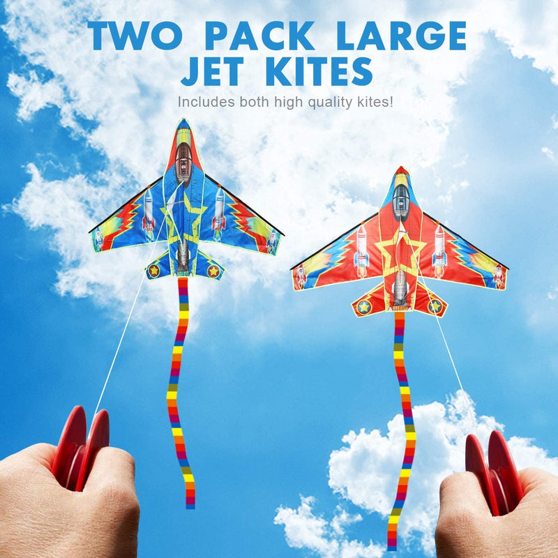 TOY Life Kites for Kids Easy to Fly - Outdoor Games and Activities Large Kites for Kids Ages 4-8 - Flying Kites for Children - Kids Kite for Beach - Giant Easy Fly Kites Fighter Plane - BeesActive Australia