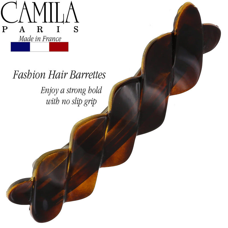 Camila Paris CP2374 French Hair Clip for Women, Set of 6 Extra Small Tortoise Shell Girls Hair Claw Clip Fashion Styling Hair Accessories for Women, Ladies Strong Hold Grip Clamp, Made in France Tortoise Shell 1" - BeesActive Australia