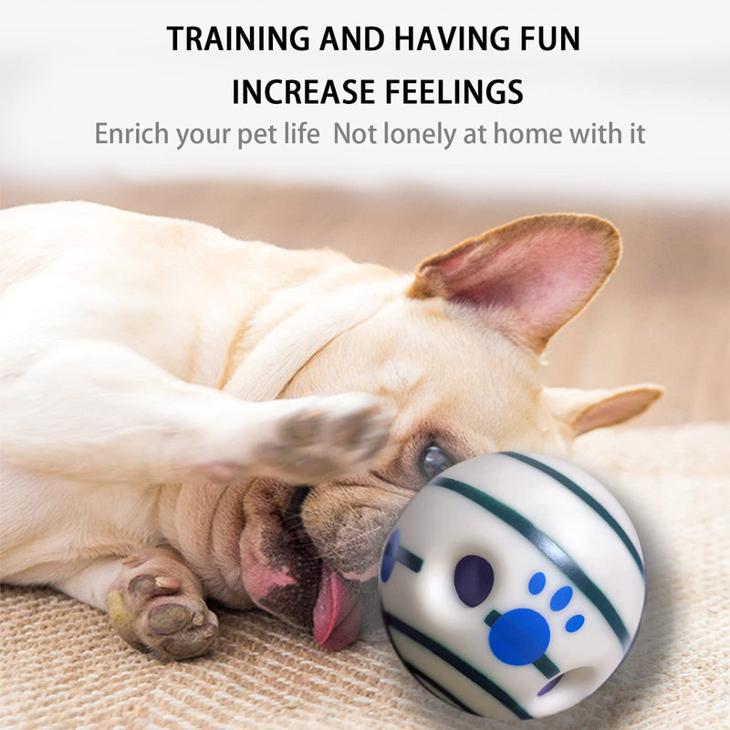 4-Inches Wobble Giggle Dog Ball,Strange dog toy Ball, Luminous ball,Peppy Pet Ball,Training Playing Ball,Glow in the dark dog balls,Rolling ball,Waggle Ball,The best fun giggle sound dog toy,Dog glow ball,Home alone toys - BeesActive Australia