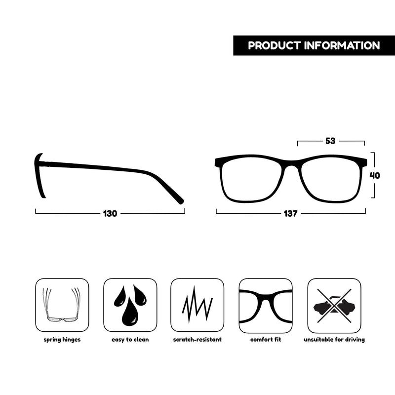 Opulize Arc 3 Pack Large Reading Glasses Black Brown Blue Patterned Mens Womens RRR66-123 +1.50 Magnification Black / Blue / Purple - BeesActive Australia