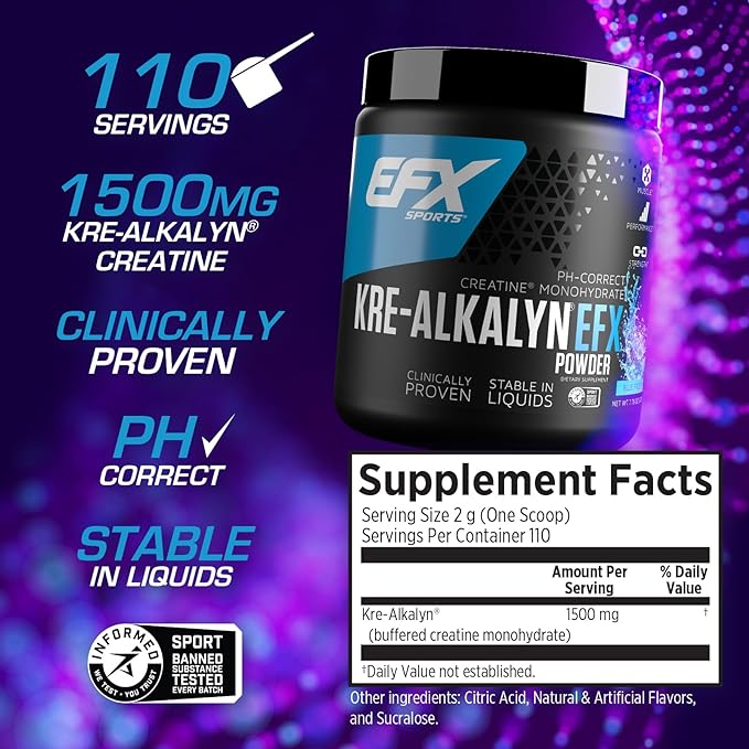EFX Sports Kre-Alkalyn EFX Powder Blue Frost 7.76oz - BeesActive Australia