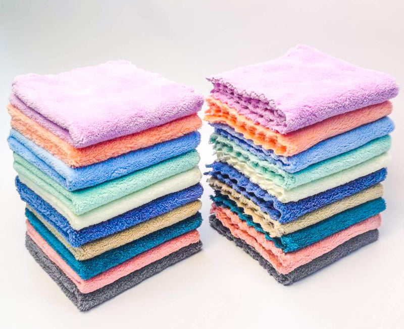 Kyapoo 20 Pack Baby Washcloths Microfiber Coral Fleece Extra Absorbent and Soft for Newborns, Infants and Toddlers 20 Count (Pack of 1) - BeesActive Australia