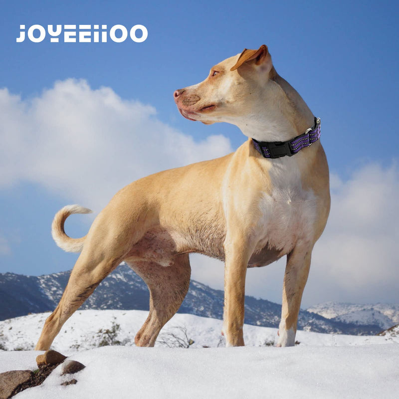 JOYEEIIOO Martingale Dog Collar, Adjustable Nylon Reflective Collar with Quick Release Buckle. Tightens When Dog Pull, Prevents Slipping Out-Helps with Strong pullers-Increase Control… PURPLE Large - BeesActive Australia