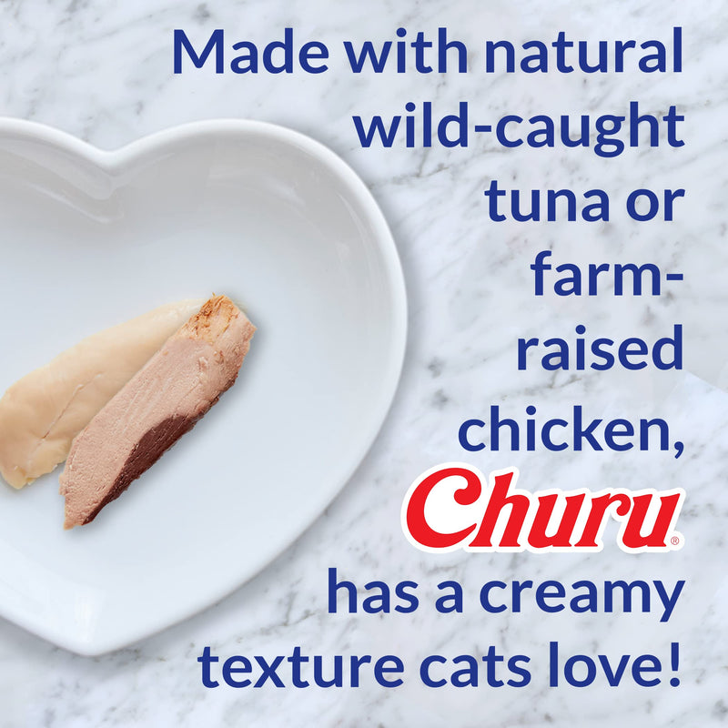 INABA Churu for Cats, Functional, Creamy Lickable Purée Cat Treat for Hairball Control with Taurine & Vitamin E, 0.5 Ounces Each, 24 Tubes (4 per Pack) Chicken - BeesActive Australia