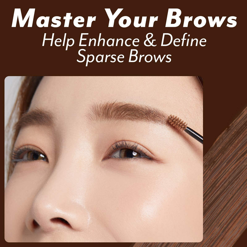 I'M MEME Brow Master-cara | 02 Natural Brown | Fixing & Setting Eyebrow Gel for Full Tinted Eyebrows | K-beauty - BeesActive Australia