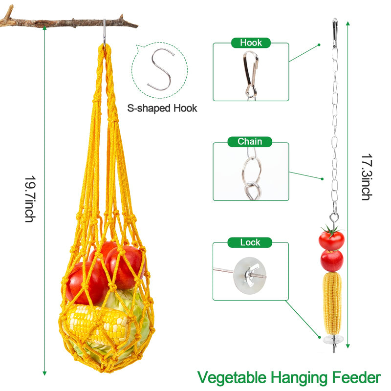 Hipykat 6 Packs Chicken Toys Set - with Chicken Xylophone Toy, Chicken Mirror, Chicken Ladder Bridge, Coop Swing, Vegetable Hanging Chicken Feeder, Chewing Foraging Toys, Accessories for Hens - BeesActive Australia