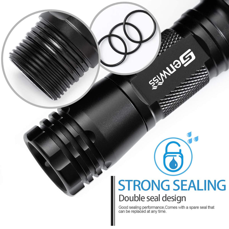 Genwiss Dive Light, Diving Flashlight Underwater Lights Scuba Diving Flashlight, 1000 Lumens Underwater 80M Flashlight for Diving Activities, Torch Light with Rechargeable Battery and USB Charge - BeesActive Australia