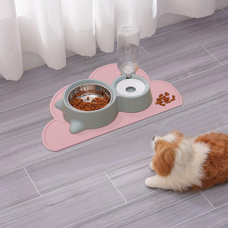 DesignSter Lucky Pet Food Tray – Top Grade Cloud Silicone Feeding Mat Pad Anti-Slip Waterproof Dog Cat Bowl Placemat Lilac - BeesActive Australia