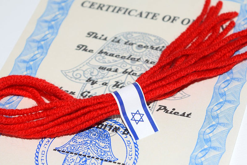 7 pcs Red String Bracelet – Original Kabbalah Against Evil Eye Protection from Rachel’s Tomb in Israel + Ben Porat Prayer + certificate of blessing + wearing instruction - BeesActive Australia