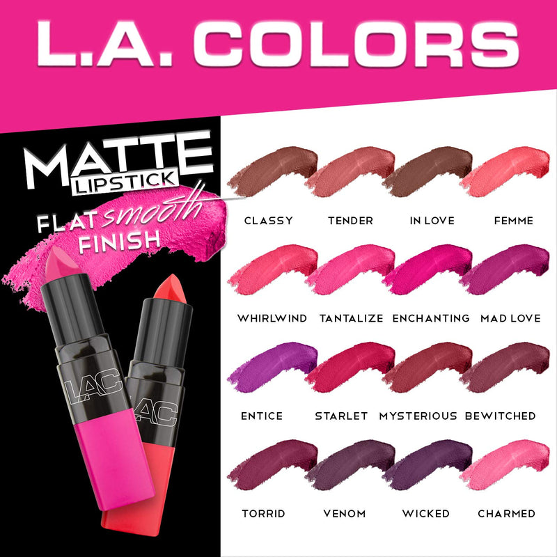 L.A. Colors Matte Lipstick, Tender, 1 Ounce - BeesActive Australia