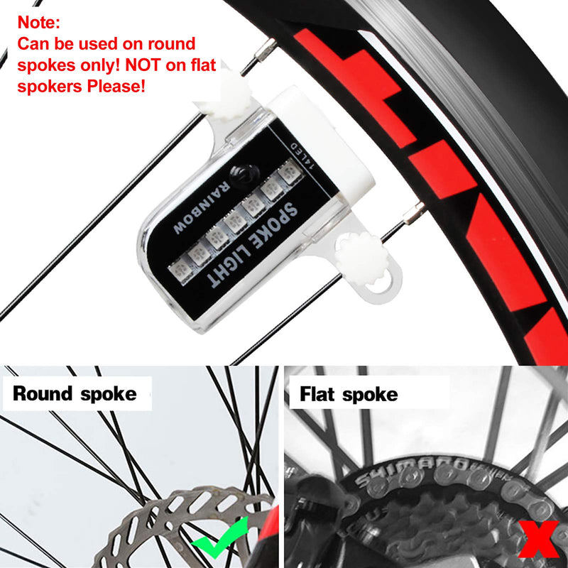 JIANGLAI Bike Wheel Lights - Waterproof LED Bike Spoke Light, Super Bright Cycling Bicycle Light, Brighter and Visible Safety Tire Lights(Batteries not Included) - BeesActive Australia