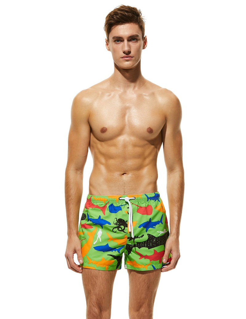 [AUSTRALIA] - SEOBEAN Mens Sports Surfing Short Swimwear Board Shorts X-Large 81304 Light Green 