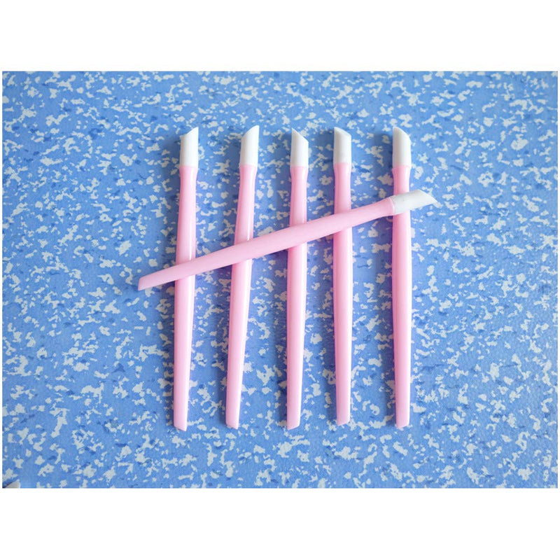 24 Pcs Rubber Nail Cuticle Pusher Plastic Handle Rubber Tipped Nail Cuticle Cleaner Acrylic Nail Art Tool - BeesActive Australia