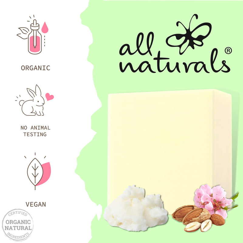 All Naturals, Organic Pure Baby Soap - with Soothing Shea Butter, Jojoba, Almond Oils, 100g - BeesActive Australia