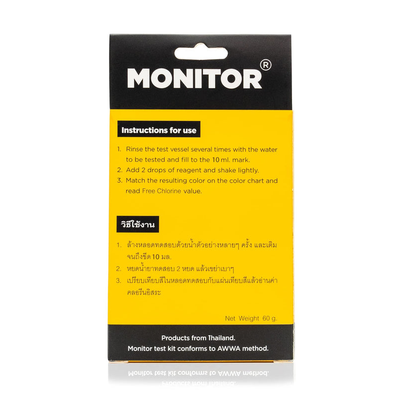 Monitor Chlorine Test KIT (250 Tests) - Monitor Aquarium and aquaculture Water Quality - BeesActive Australia