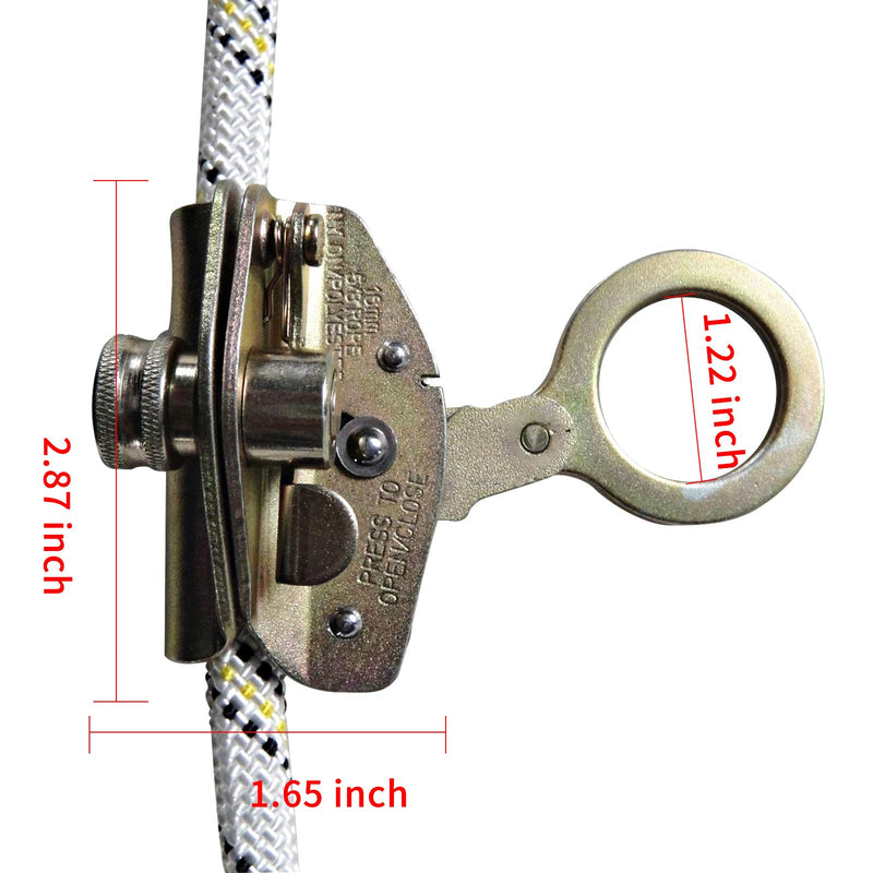 KLLsmDesign Rope Grab Ascender Fall Protection 25KN Riser Fits 1/2“ - 5/8 ” for Rocking Climbing Tree Arborist Mountaineering Caving，Mountaineering Fall Protection Gear - BeesActive Australia