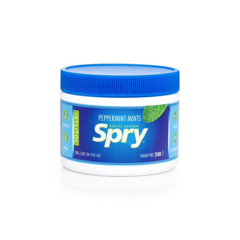 Spry Xylitol Mints, Natural Peppermint, 240 Count - BeesActive Australia