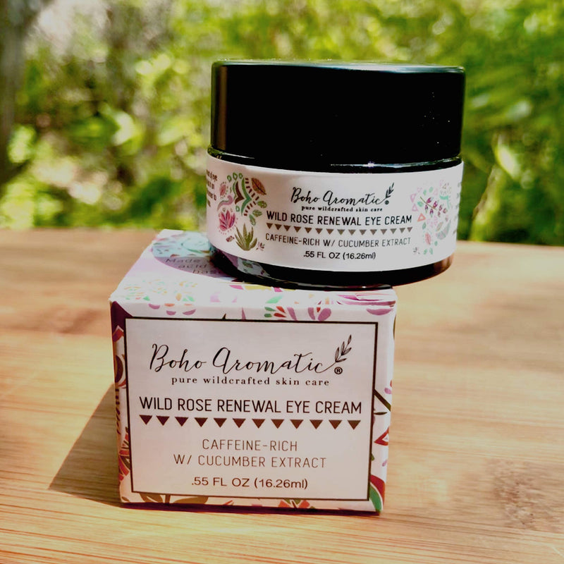 BOHO AROMATIC | Wild Rose Renewal Eye Cream | Natural & Organic Eye Cream | High Performance | Botanical Anti-aging Eye gel for dark circles and puffiness | Control Eye wrinkles and fine lines - BeesActive Australia