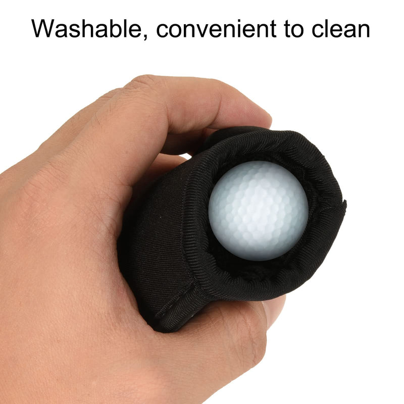 MECCANIXITY Golf Ball Cleaner Portable Pouch Pocket Washer Bag with Clips Black - BeesActive Australia
