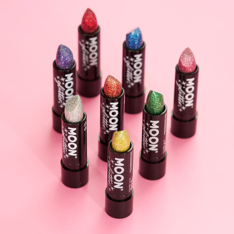 Holographic Glitter Lipstick by Moon Glitter - 0.17oz - Set of 6 colours - BeesActive Australia