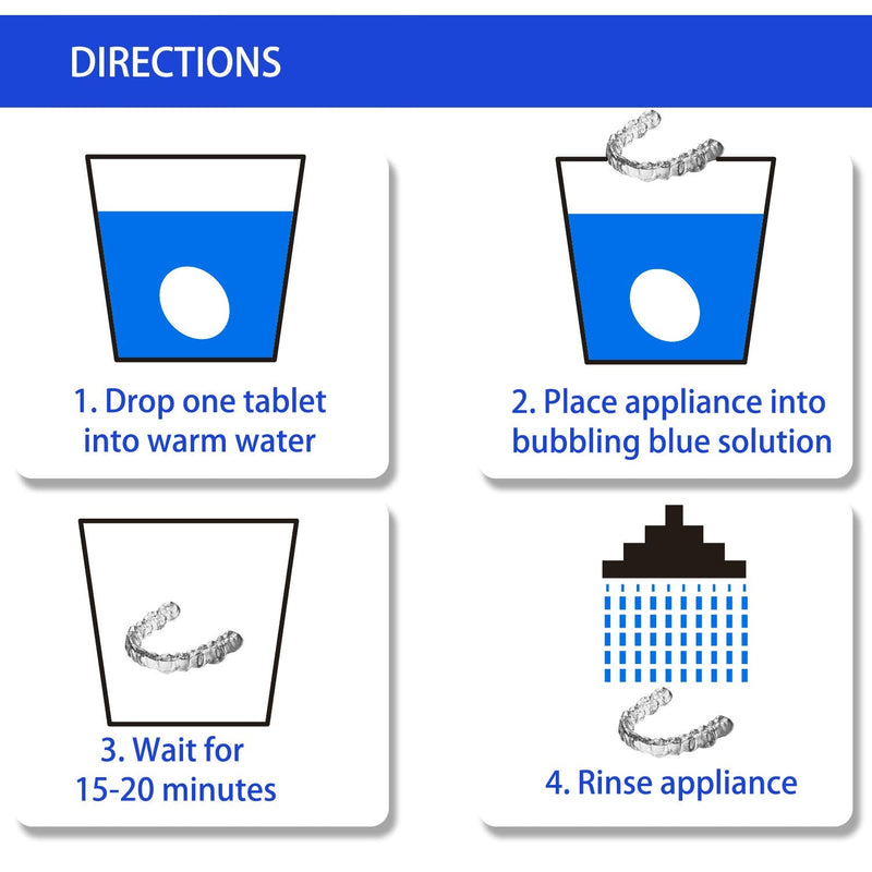 Retainer Cleaning Tablets - New Formulation (120 Tablets Pack, 4 Months Supply) 120 Count (Pack of 1) - BeesActive Australia